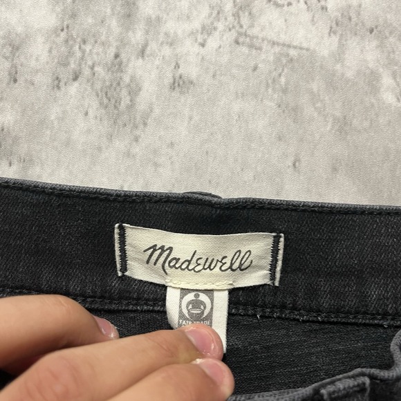 Madewell Mid-rise Kick Out Jeans Black Womens Size 28P Stretch Petite Y2K Flare - Picture 6 of 9